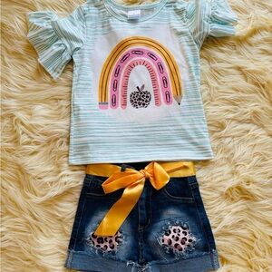 Matching Set- Denim Shorts and Top